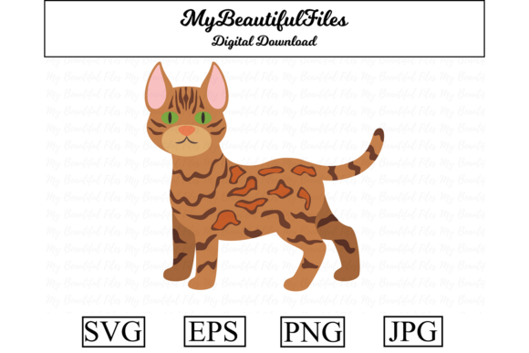 Bengal Cat Clipart Illustration