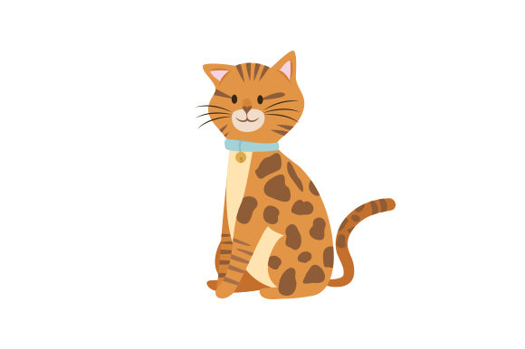 Bengal Cat Embroidery Design
