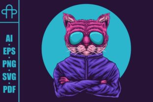 Cat Eyeglasses Vector Illustration