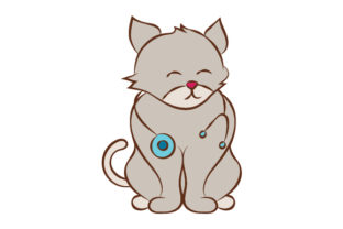 Cat Scientist Embroidery Design