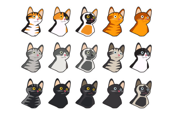 Cat Vector Illustration Bundle
