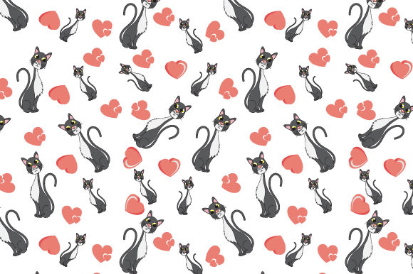 Cute Cat Seamless Pattern