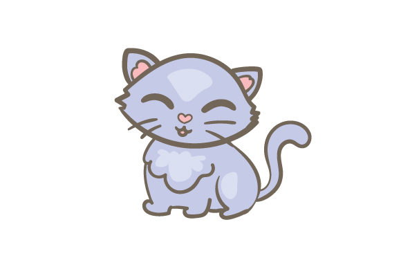 Cute Kitten Embroidery Design