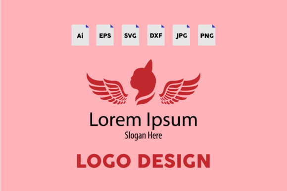 Logo Petshop Cat Red Pink