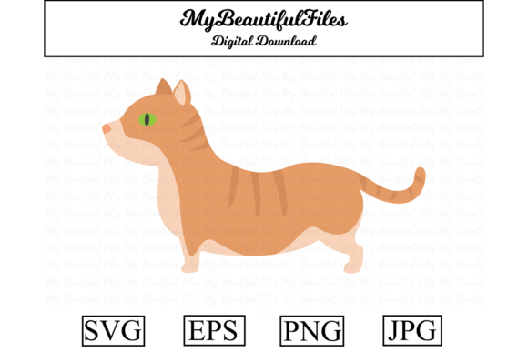 Munchkin Cat Clipart Illustration