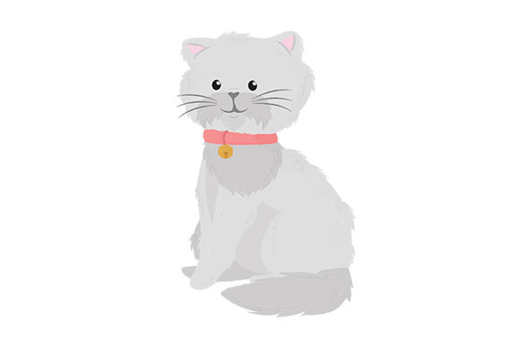 Persian Cat Embroidery Design