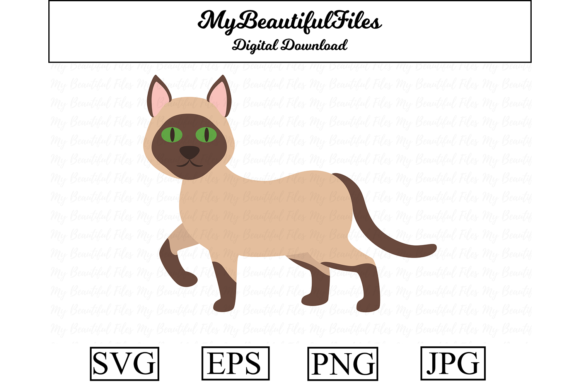 Siamese Cat Clipart Illustration