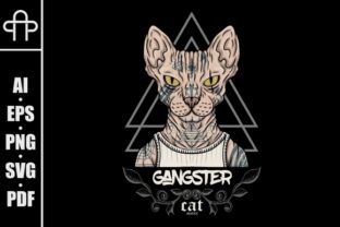 Sphynx Cat Tattoo Gangster