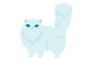White Cat Embroidery Design
